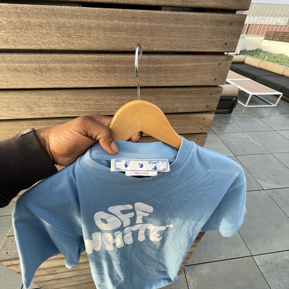 Off White 70s Type Logo Tee | Size M - Picture 5 of 6